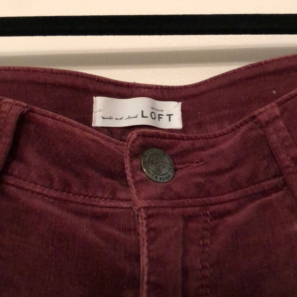 Burgundy LOFT Corduroy Pants - Picture 3 of 5